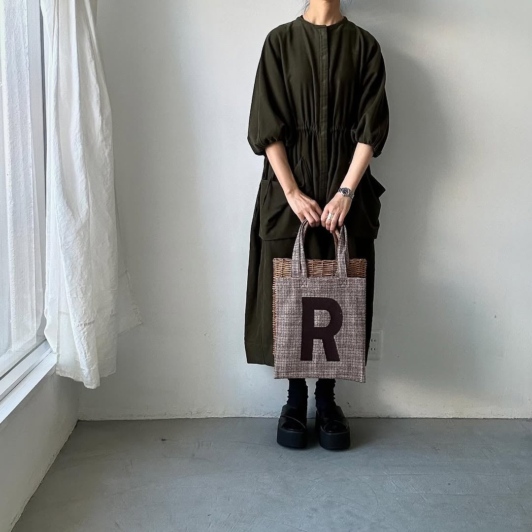 R&D.M.Co ウール ガンクラブチェックRトートバッグ
