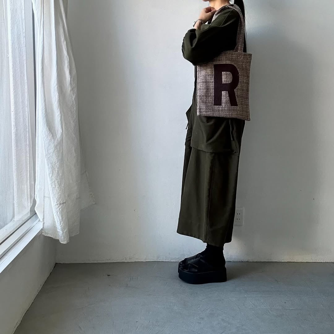 R&D.M.Co ウール ガンクラブチェックRトートバッグ