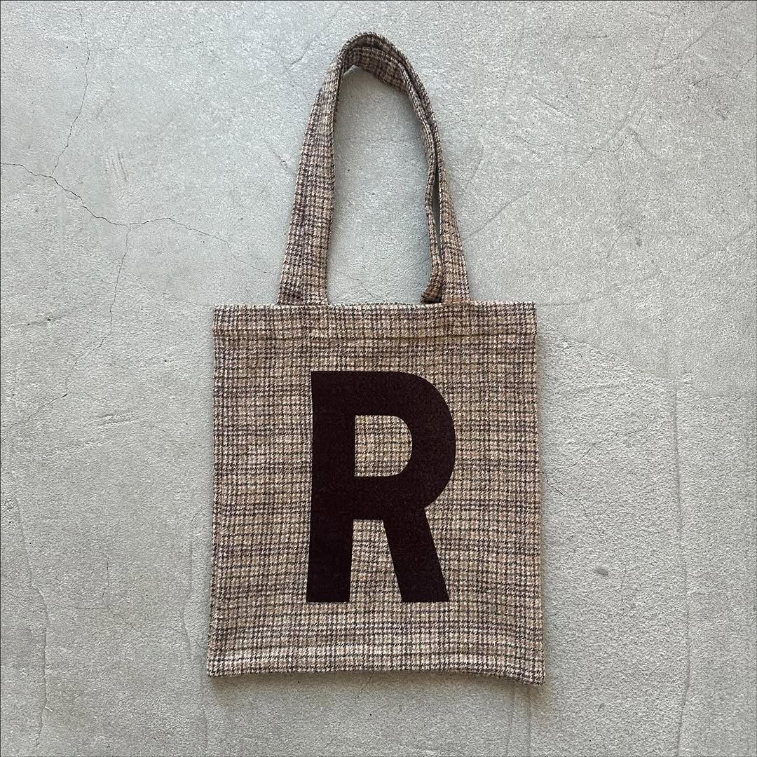 R&D.M.Co ウール ガンクラブチェックRトートバッグ