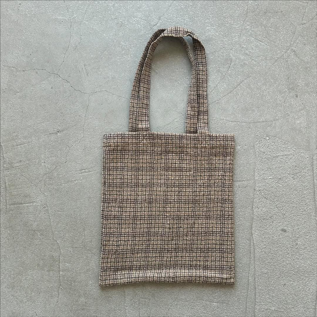 R&D.M.Co ウール ガンクラブチェックRトートバッグ