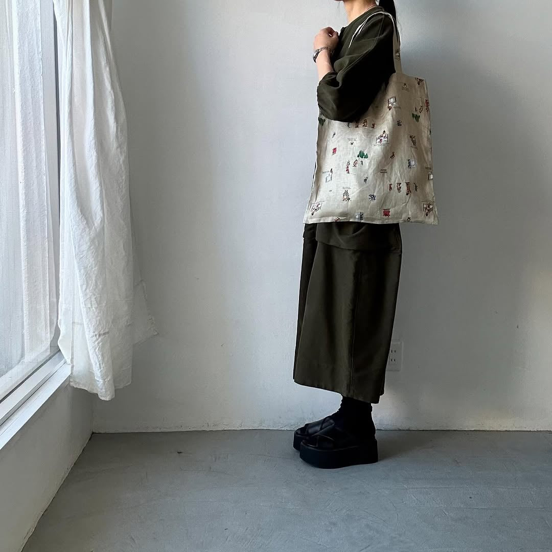 R&D.M.Co ブラウンベアーズリネントートバッグ