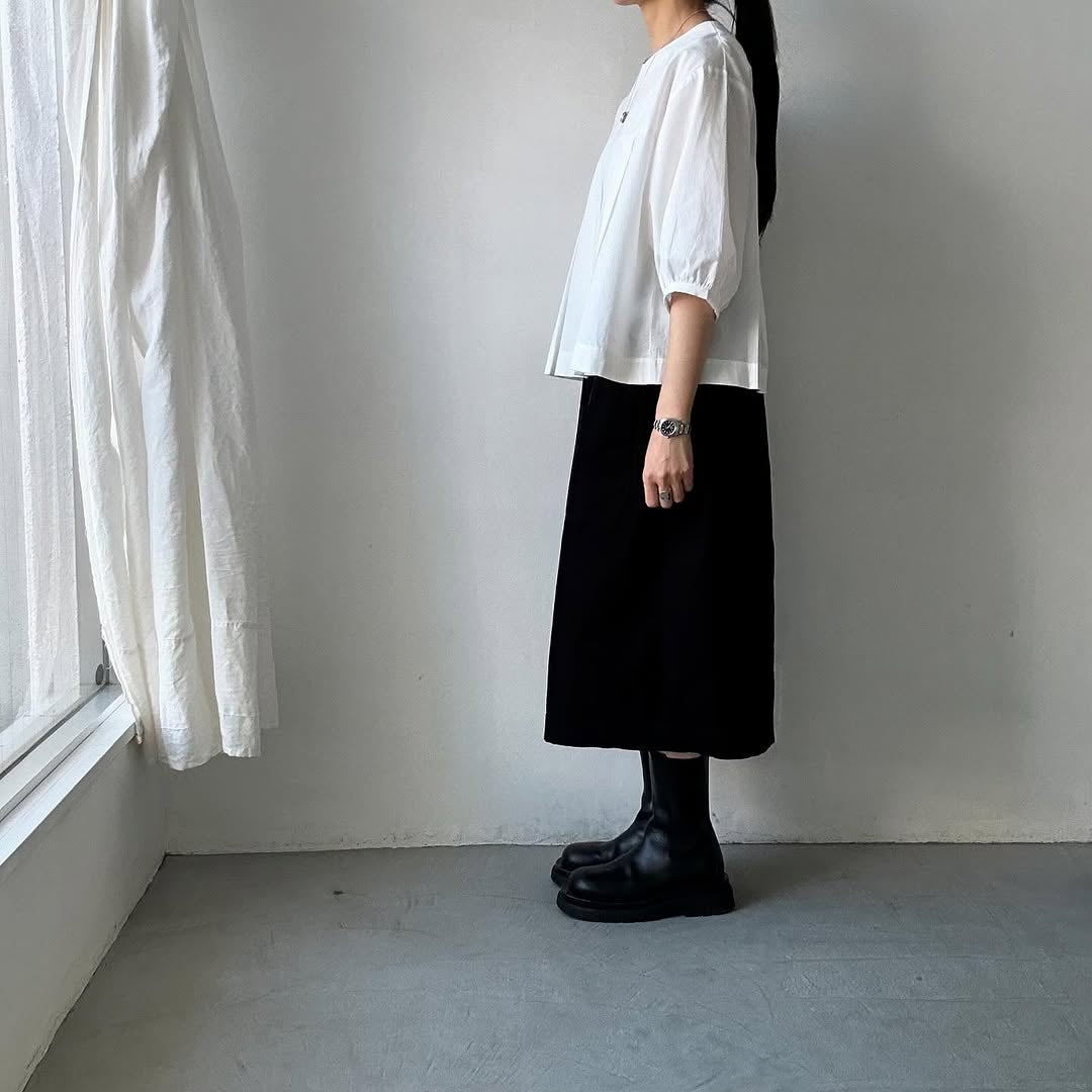 cion コットンタックブラウス