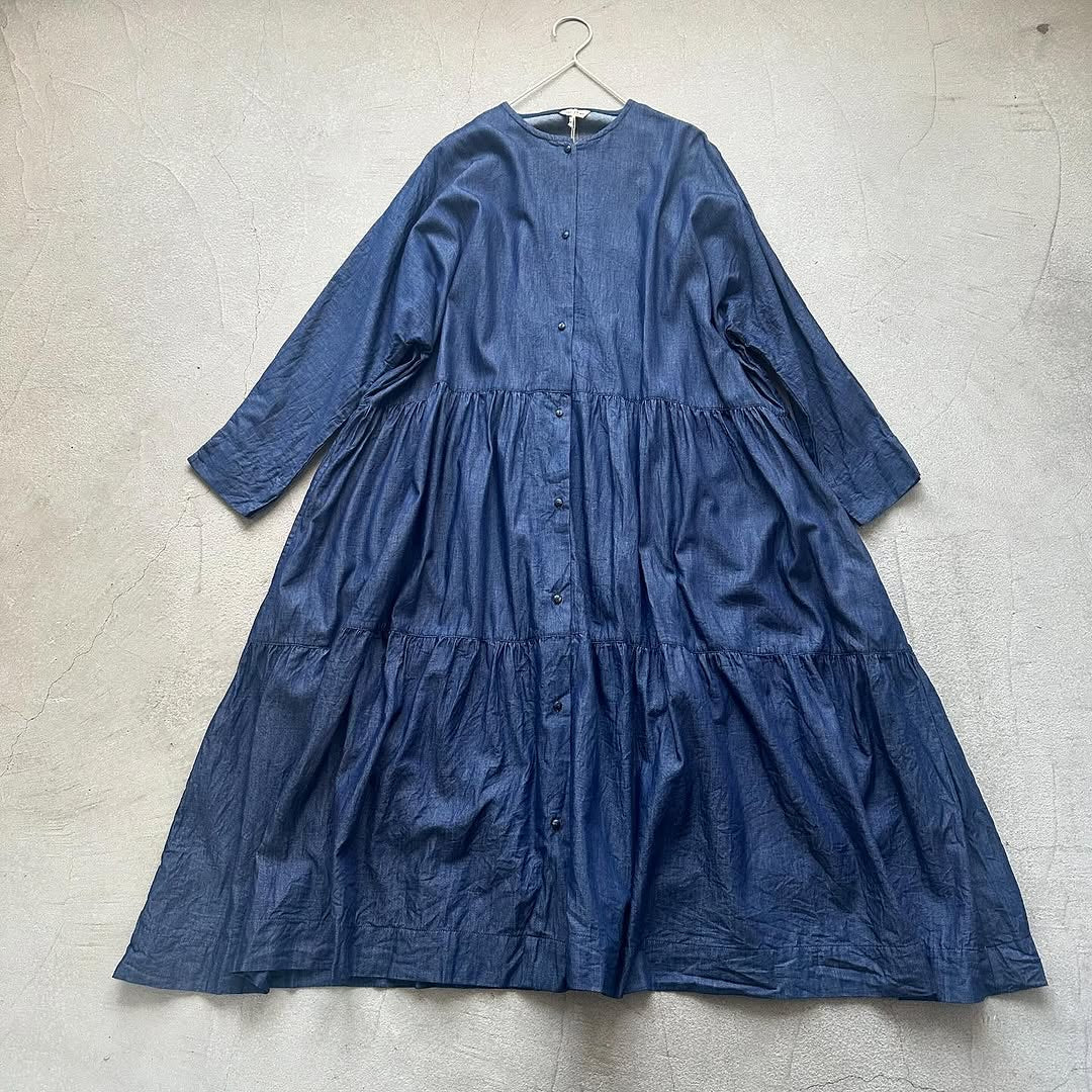 jujudhau デッドストックデニムティアードドレス