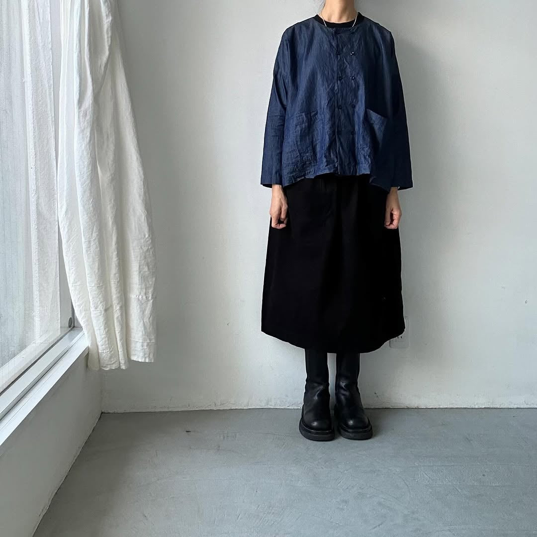 jujudhau デッドストックデニムダブルボタンシャツ