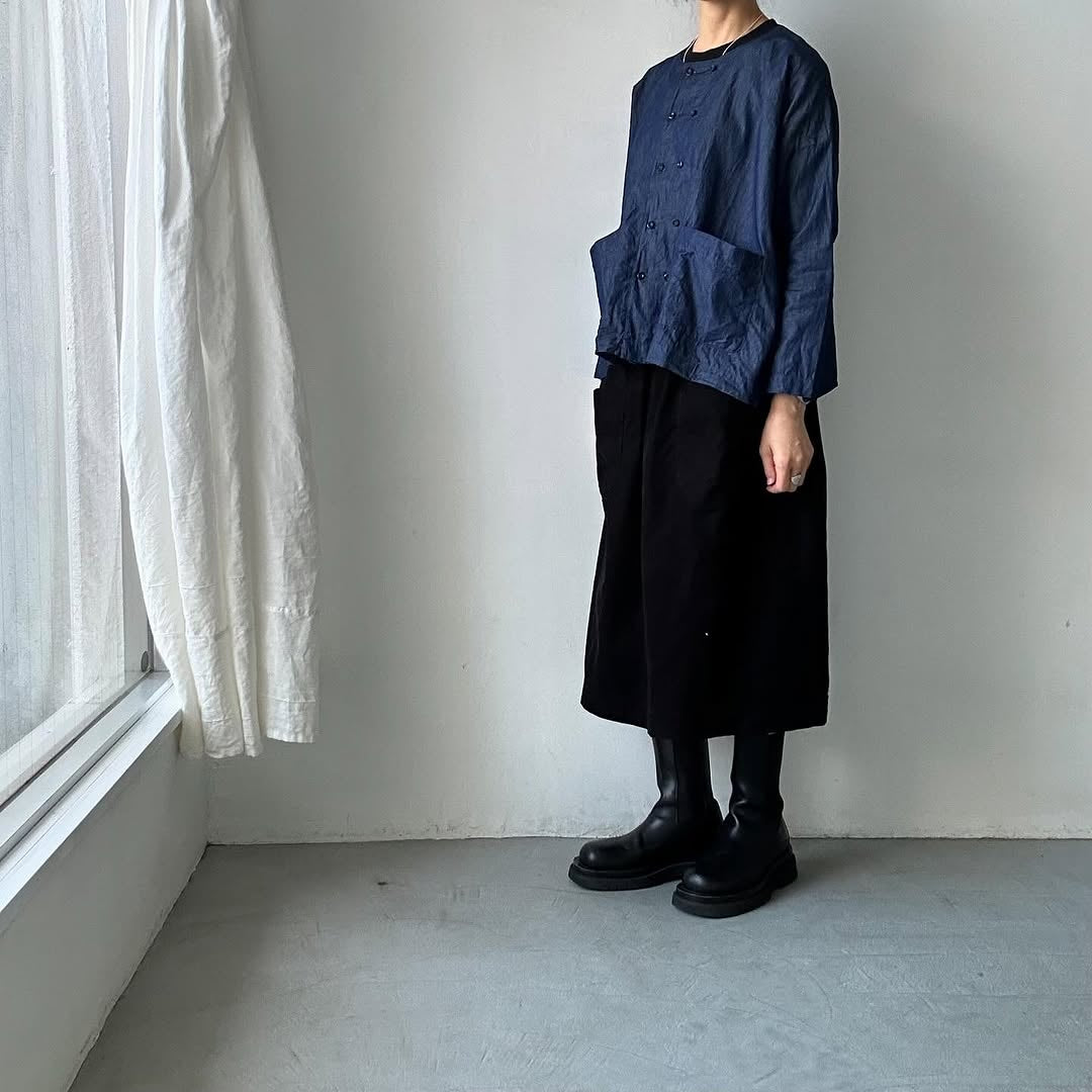 jujudhau デッドストックデニムダブルボタンシャツ