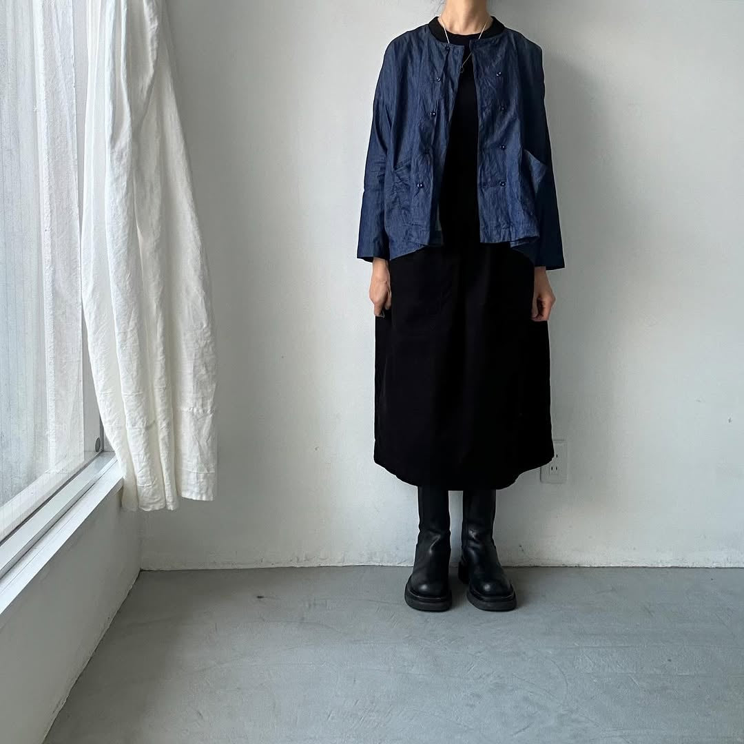 jujudhau デッドストックデニムダブルボタンシャツ