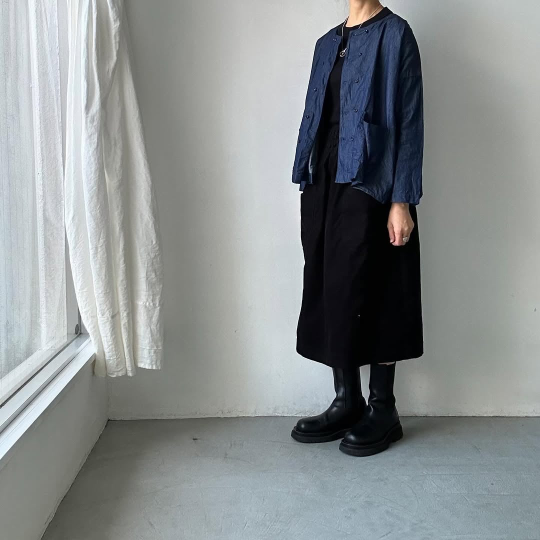 jujudhau デッドストックデニムダブルボタンシャツ