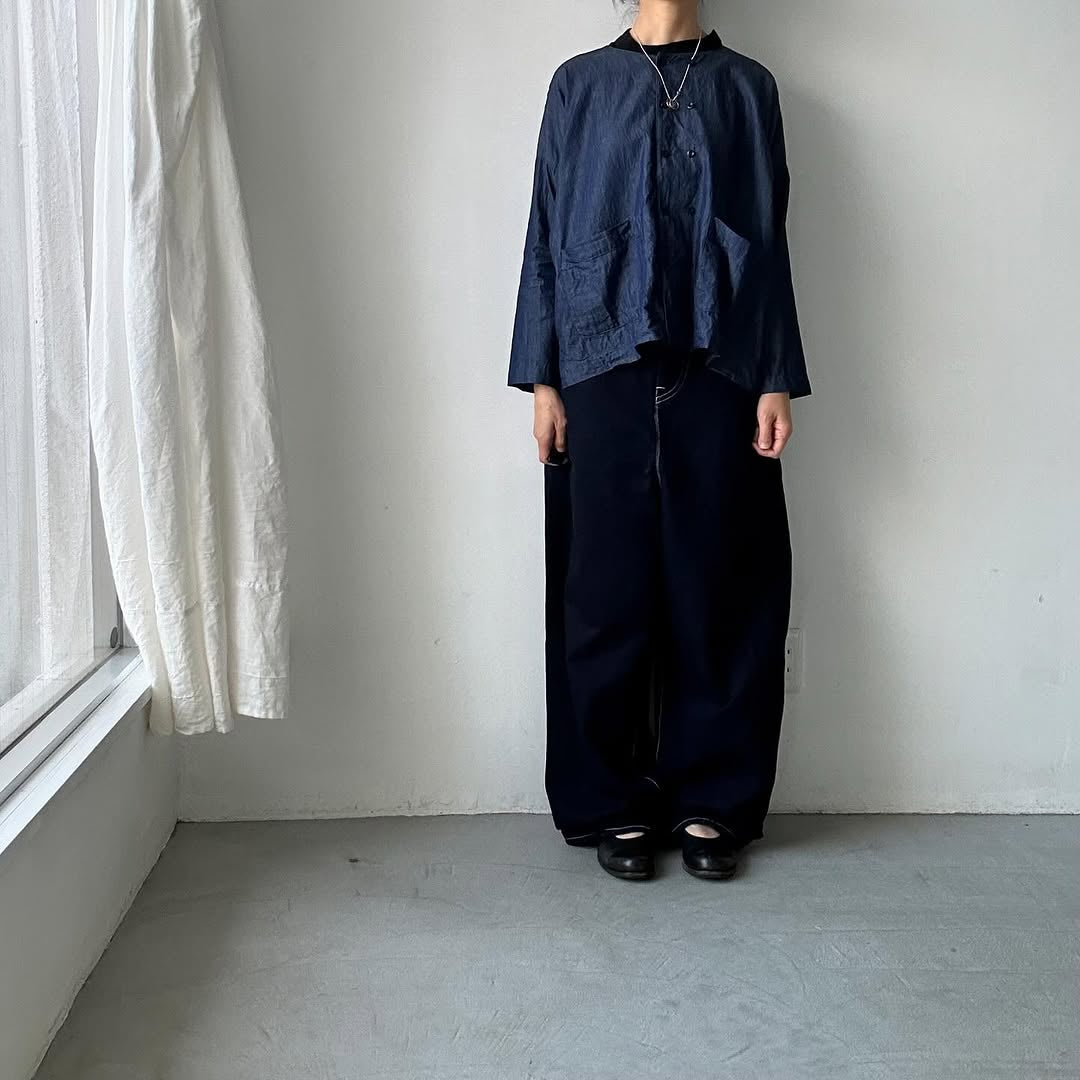 jujudhau デッドストックデニムダブルボタンシャツ