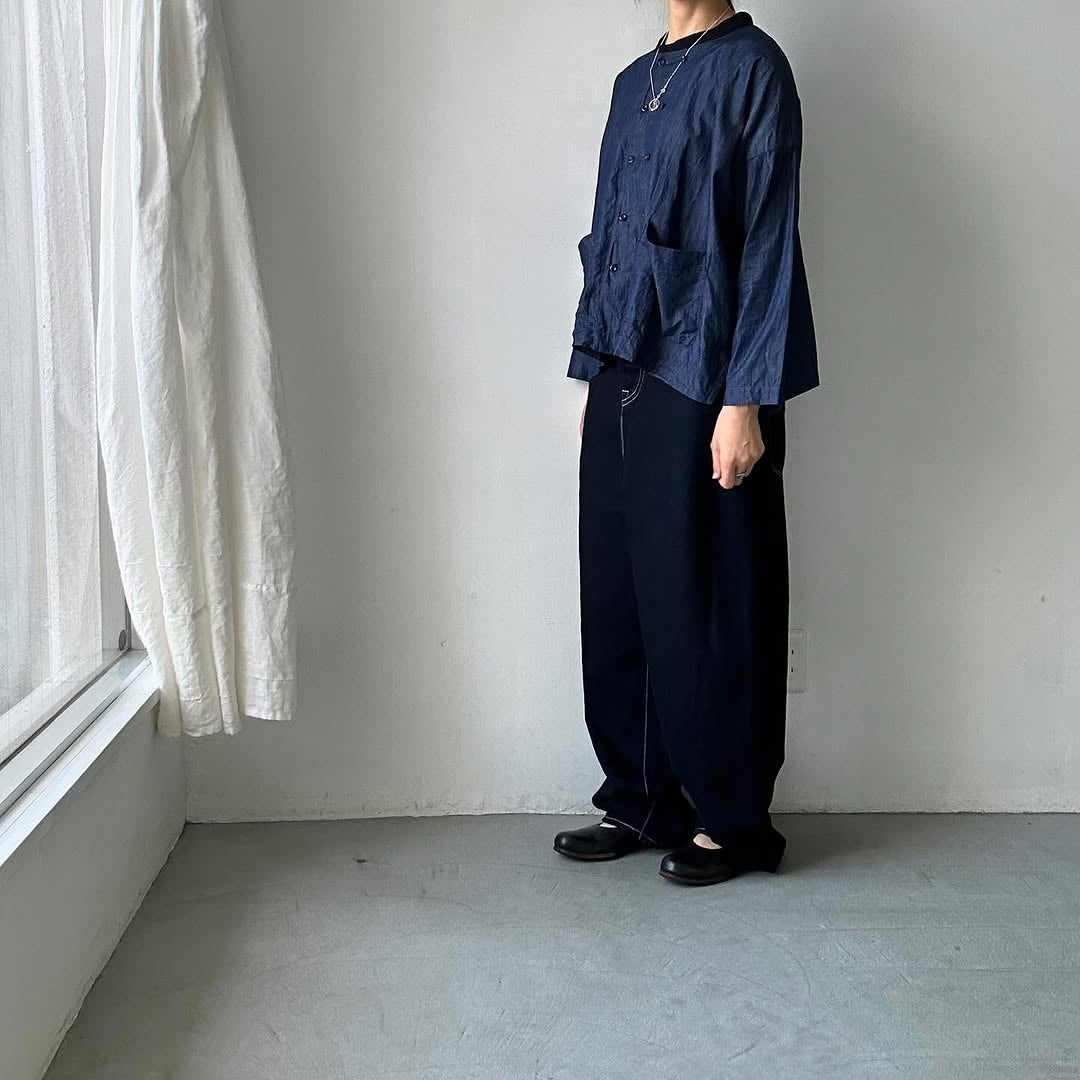 jujudhau デッドストックデニムダブルボタンシャツ