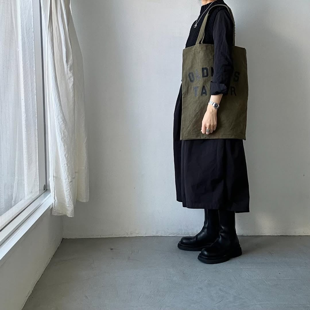 OLDMANS TAILOR OMTプリントデニムトートバッグ