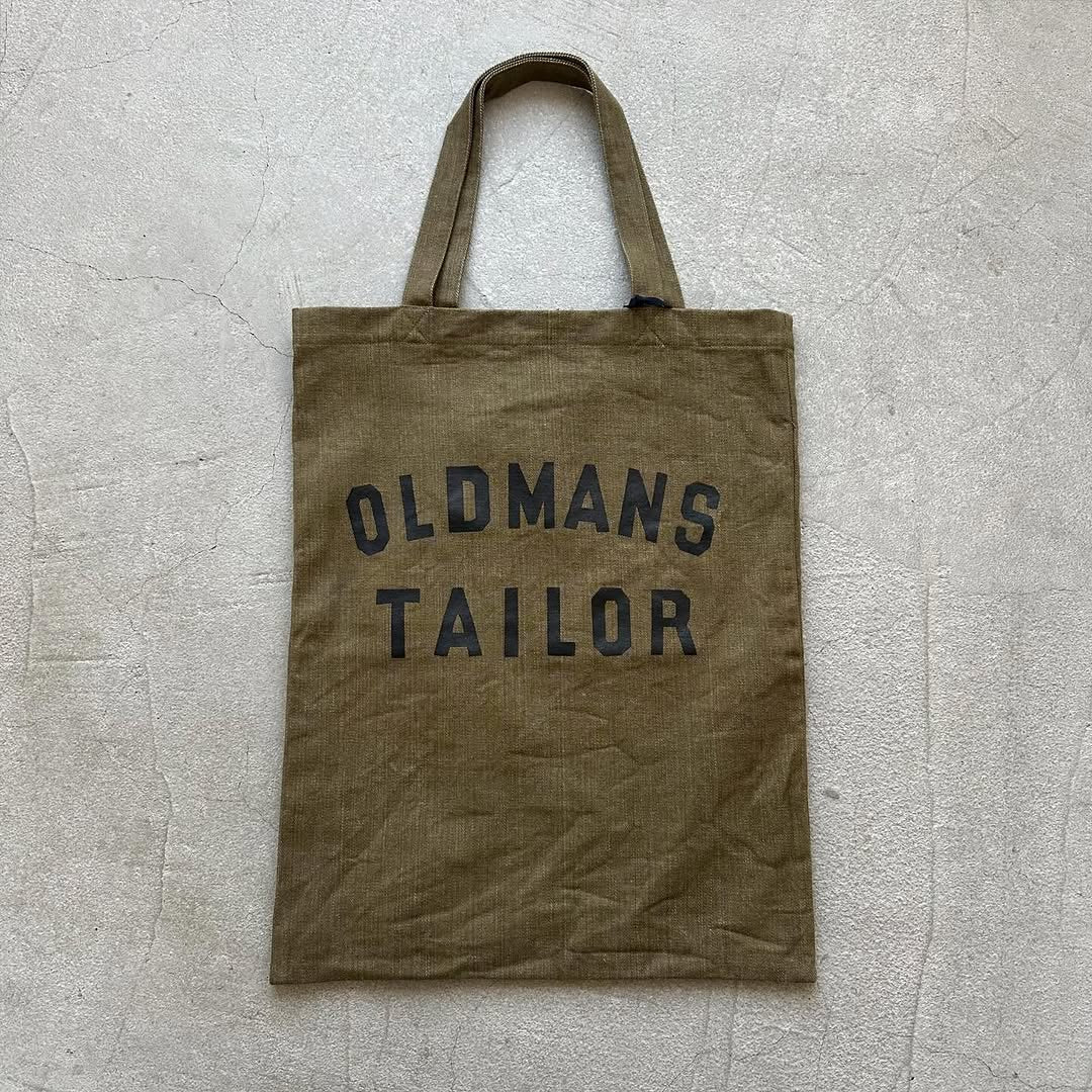 OLDMANS TAILOR OMTプリントデニムトートバッグ