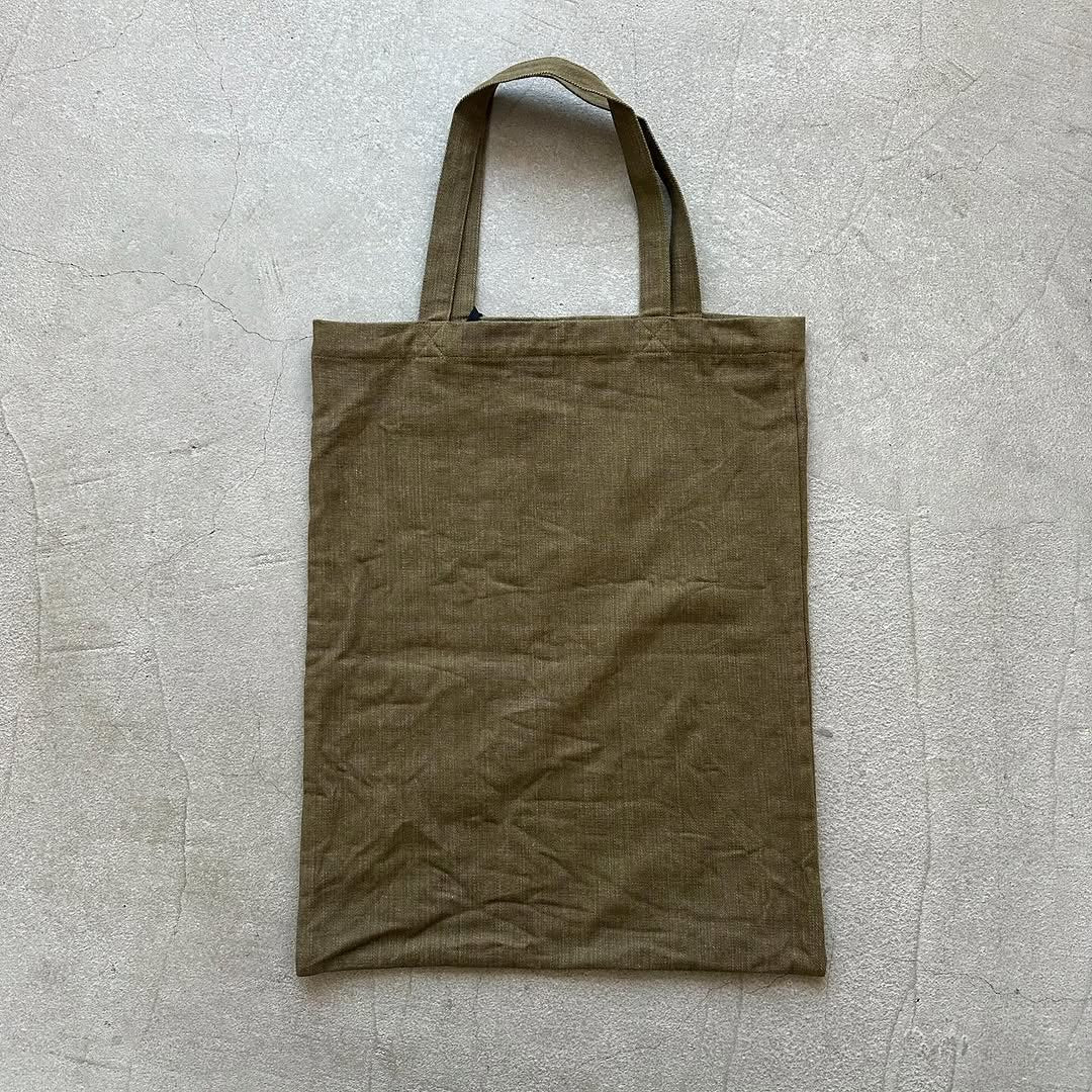 OLDMANS TAILOR OMTプリントデニムトートバッグ