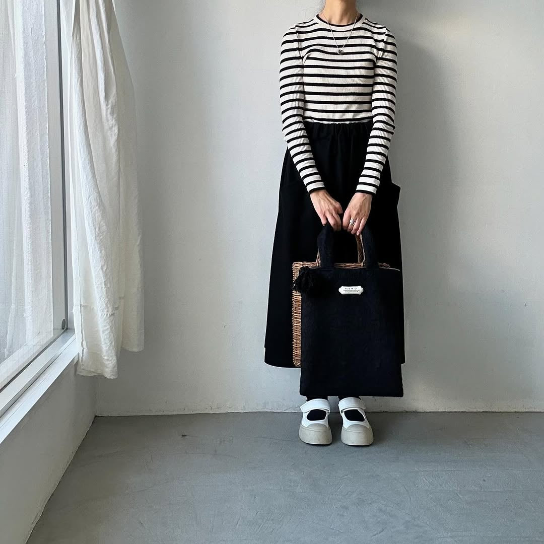 R&D.M.Co アルパカシャギータッセルトートバッグ