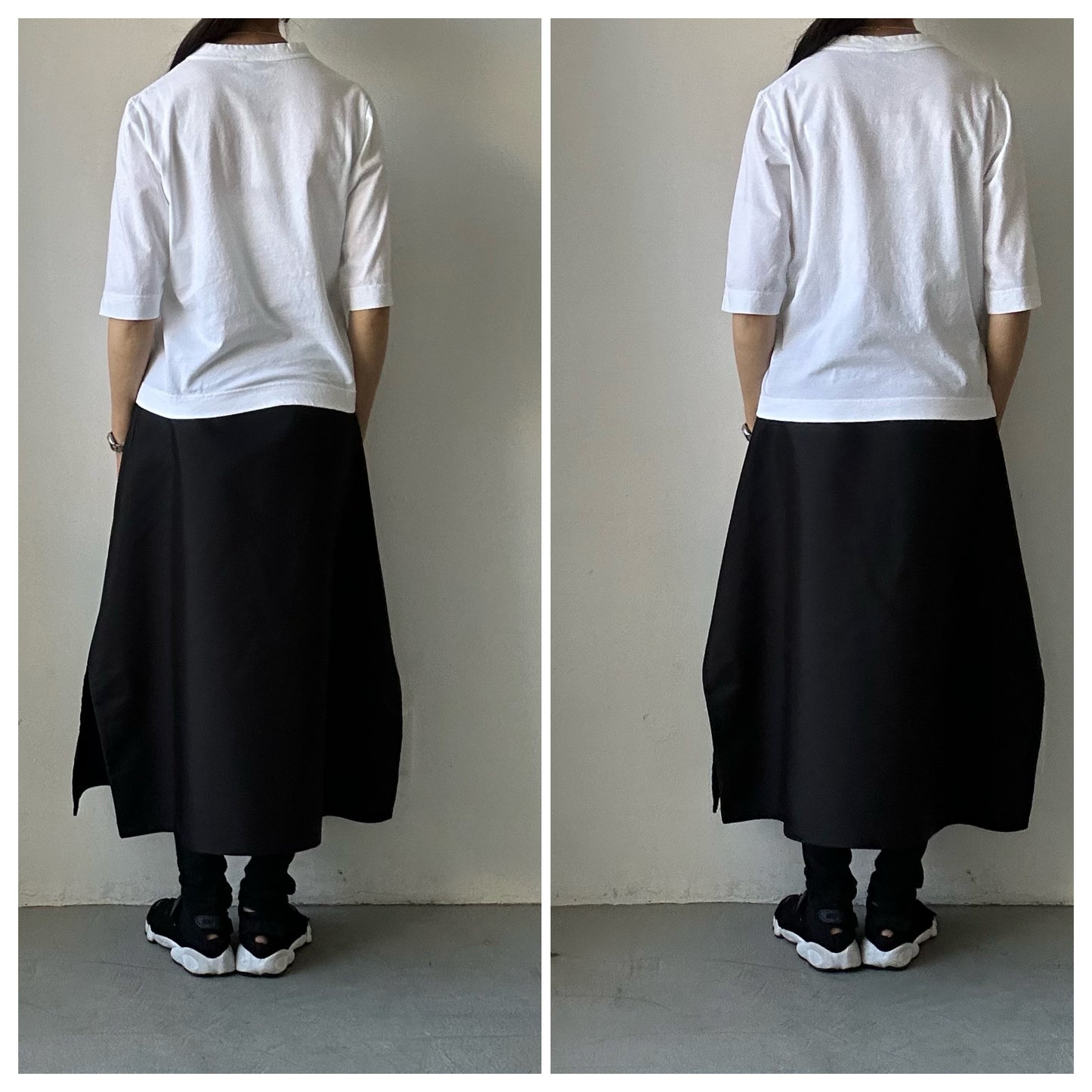 homspun 天竺6分袖Tシャツ ホワイト