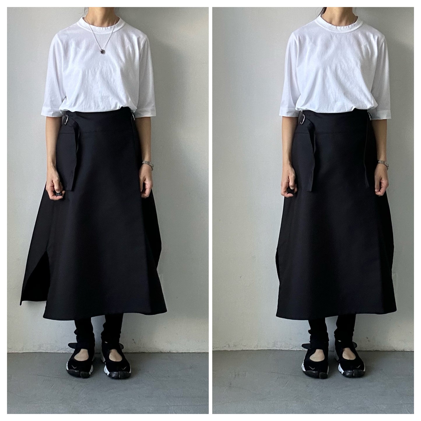 homspun 天竺6分袖Tシャツ ホワイト