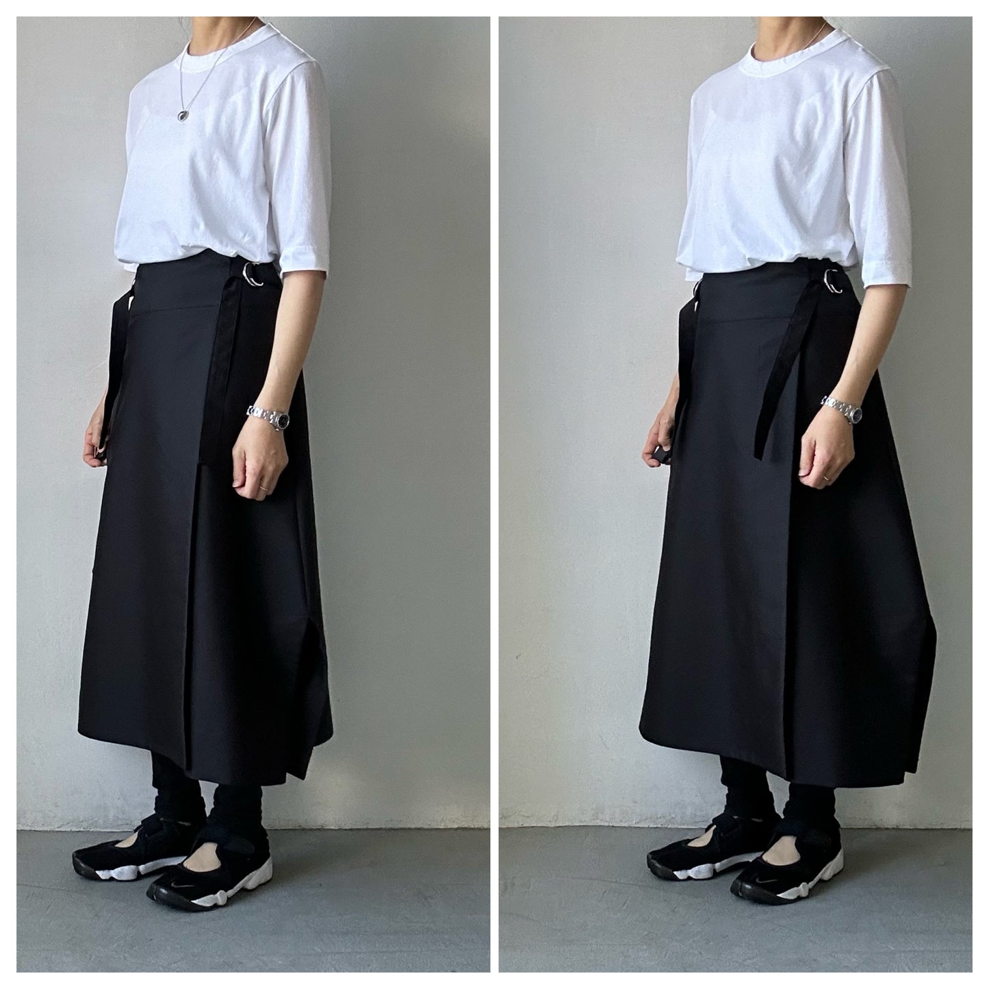 homspun 天竺6分袖Tシャツ ホワイト