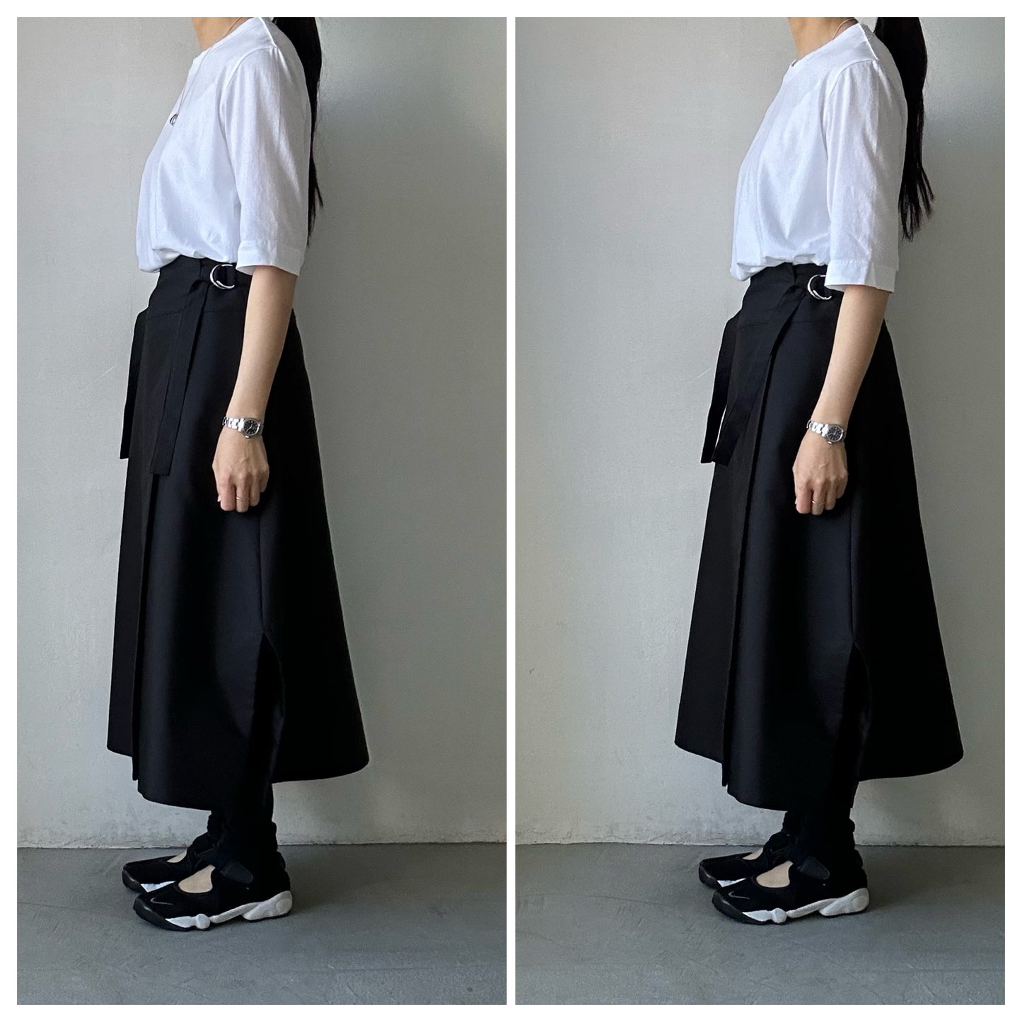 homspun 天竺6分袖Tシャツ ホワイト