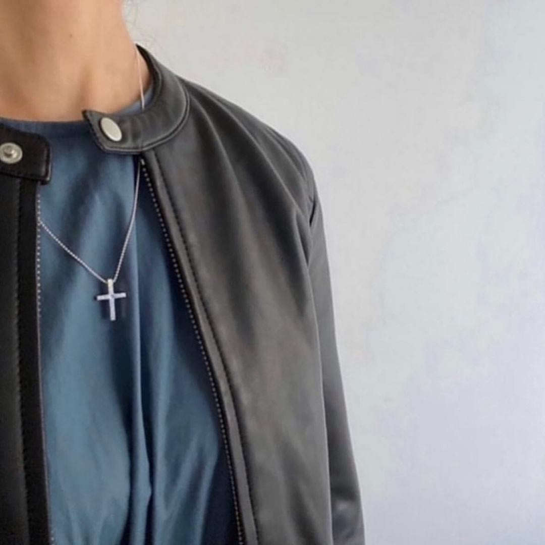 ro-ji×blanc Prièreシルバークロスネックレス