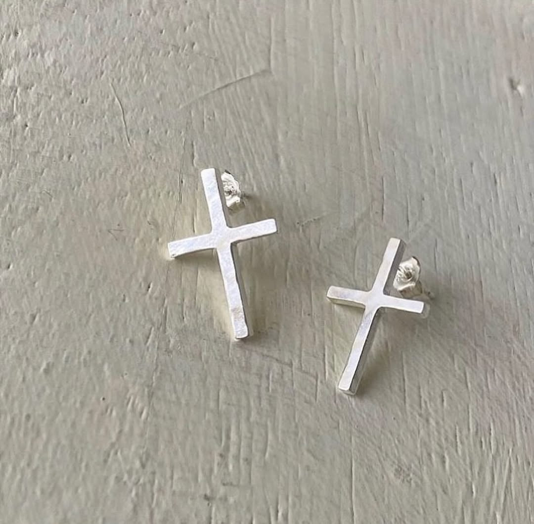 ro-ji×blanc シルバークロスピアス
