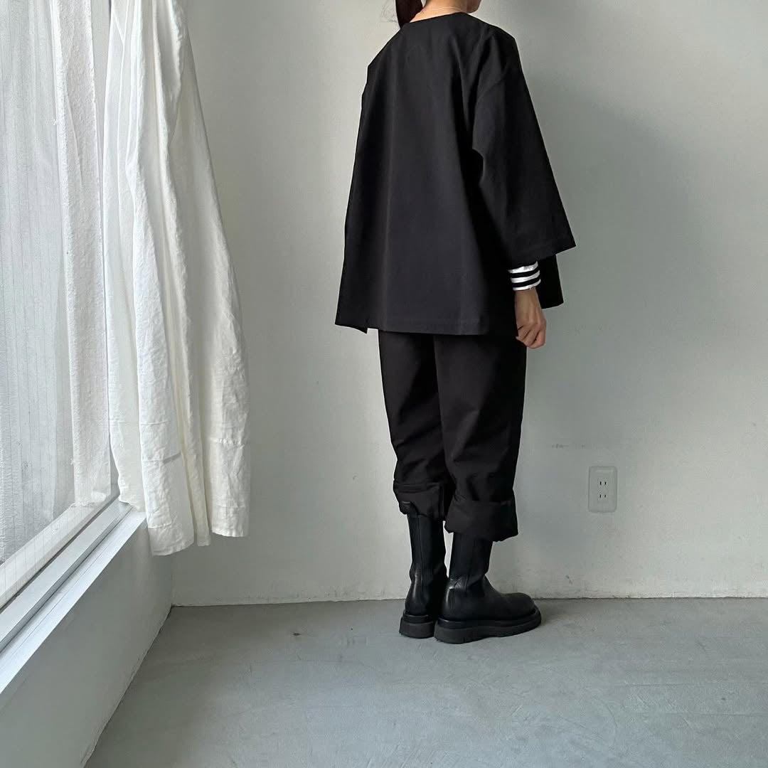 atelier d'antan Bouvetコットンスモックプルオーバー