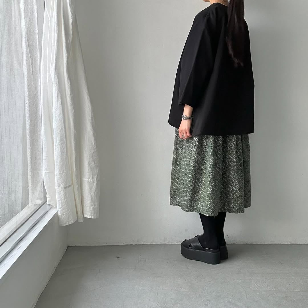 atelier d'antan Bouvetコットンスモックプルオーバー