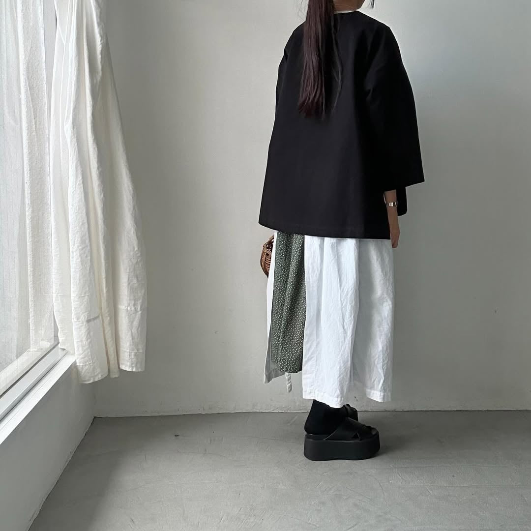 atelier d'antan Bouvetコットンスモックプルオーバー