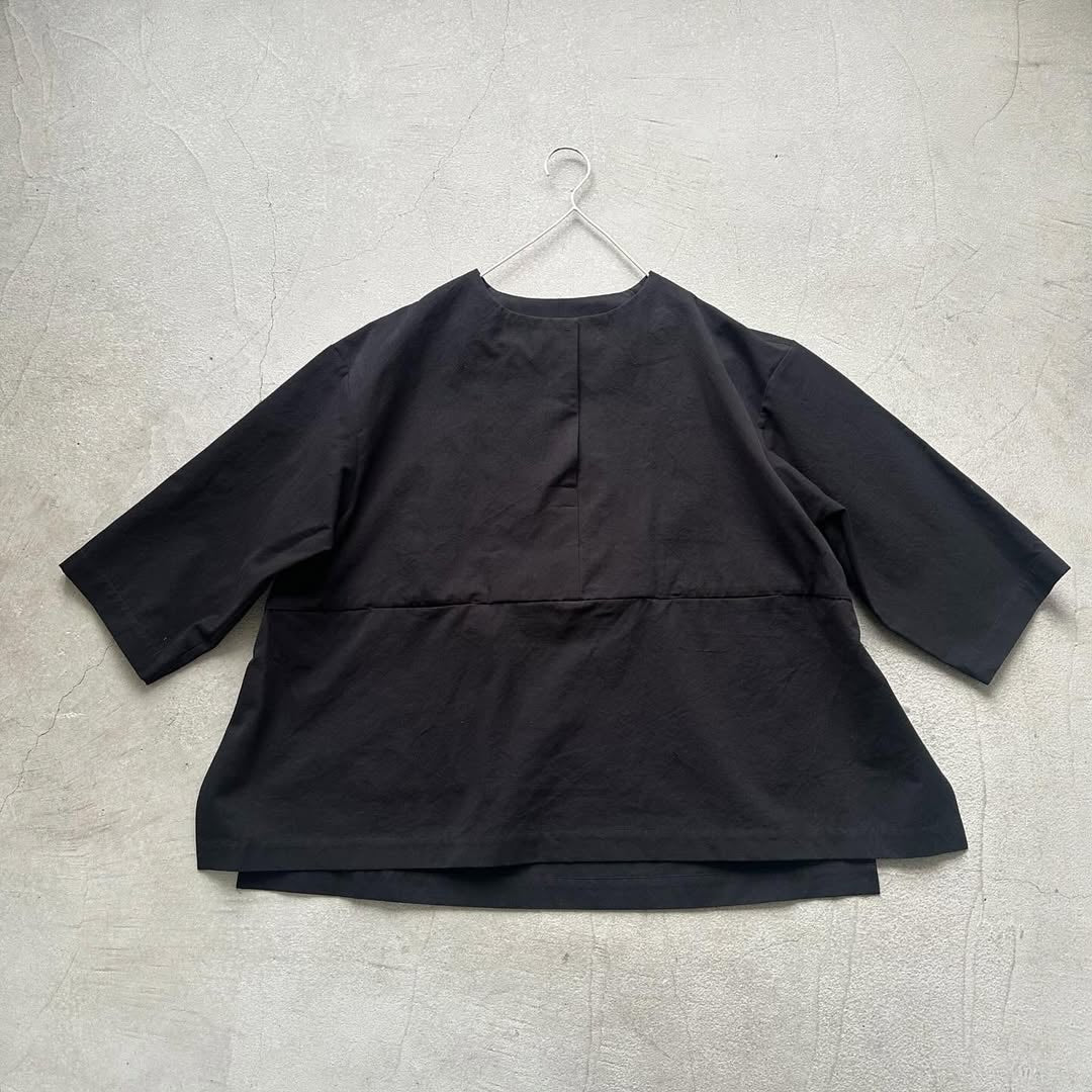 atelier d'antan Bouvetコットンスモックプルオーバー