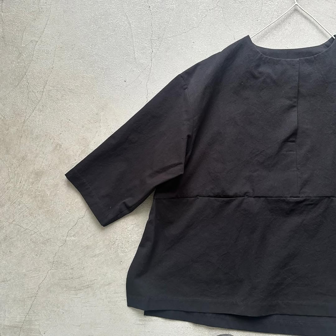 atelier d'antan Bouvetコットンスモックプルオーバー