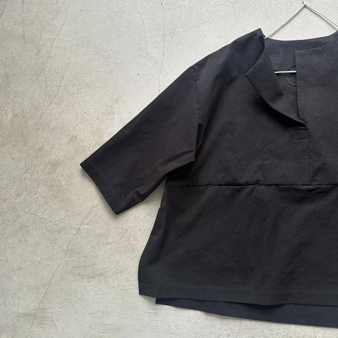 atelier d'antan Bouvetコットンスモックプルオーバー