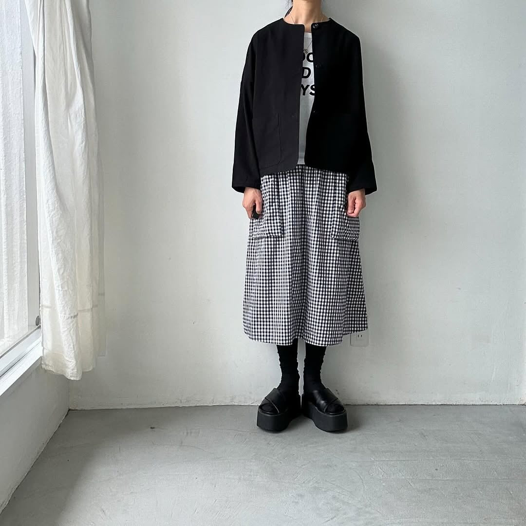 atelier d'antan Cibotコットンノーカラージャケット