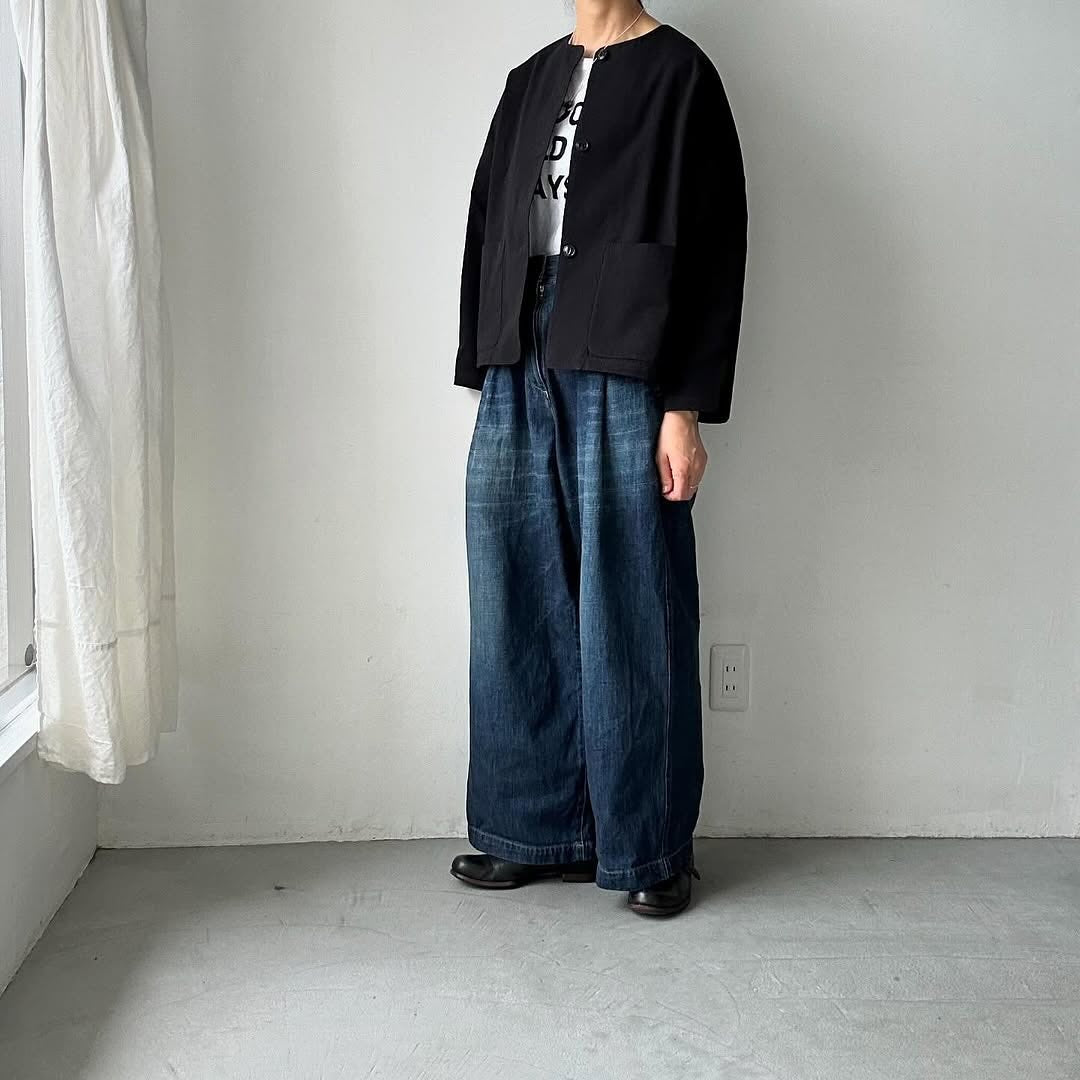 atelier d'antan Cibotコットンノーカラージャケット
