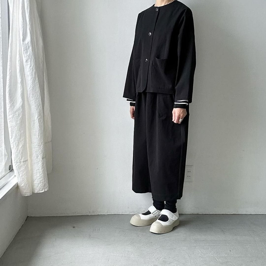atelier d'antan Cibotコットンノーカラージャケット