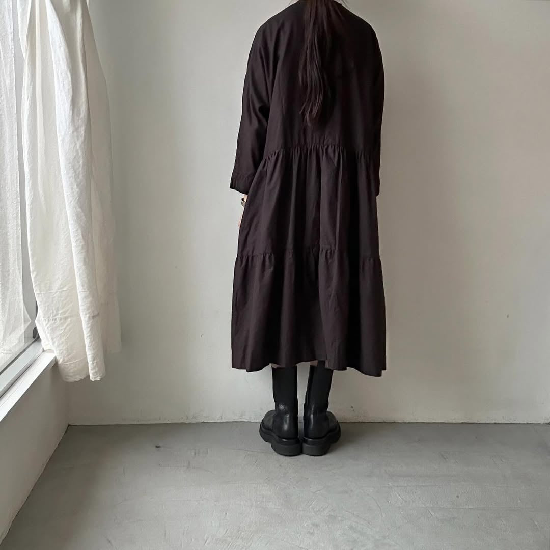 jujudhau デッドストックコットンティアードドレス