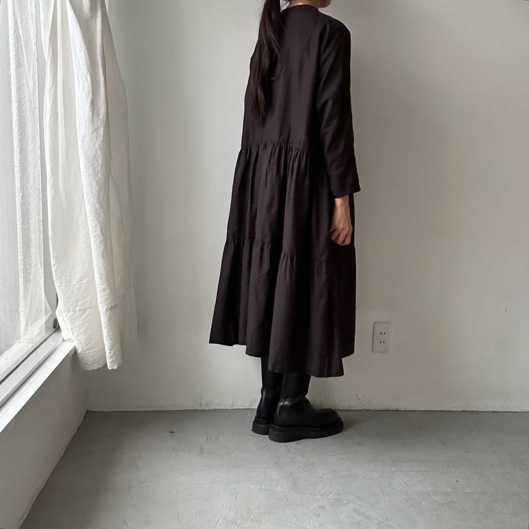 jujudhau デッドストックコットンティアードドレス