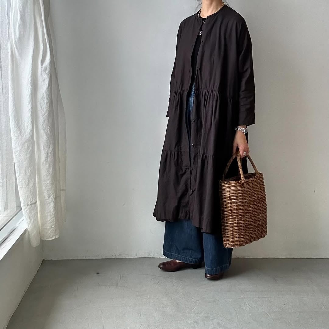 jujudhau デッドストックコットンティアードドレス