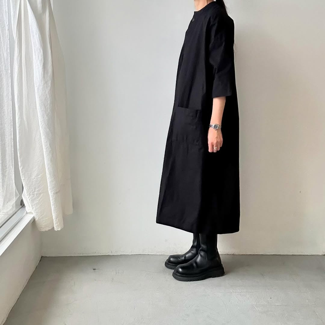 jujudhau デッドストックコットンプルオーバードレス