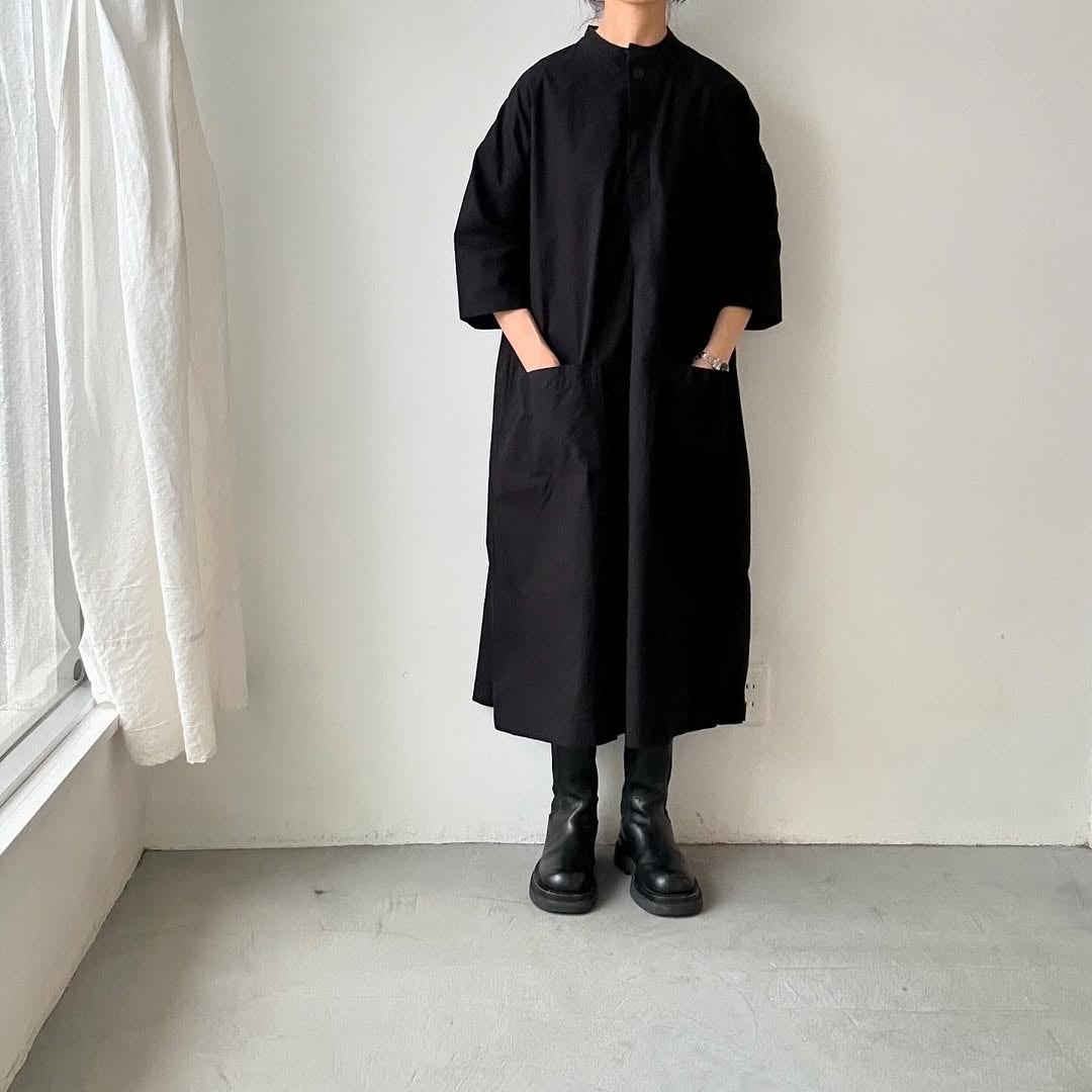 jujudhau デッドストックコットンプルオーバードレス