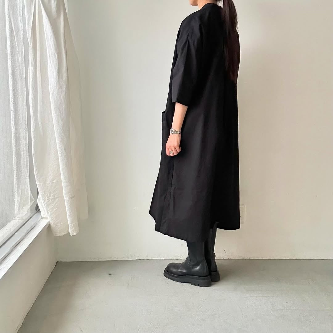 jujudhau デッドストックコットンプルオーバードレス