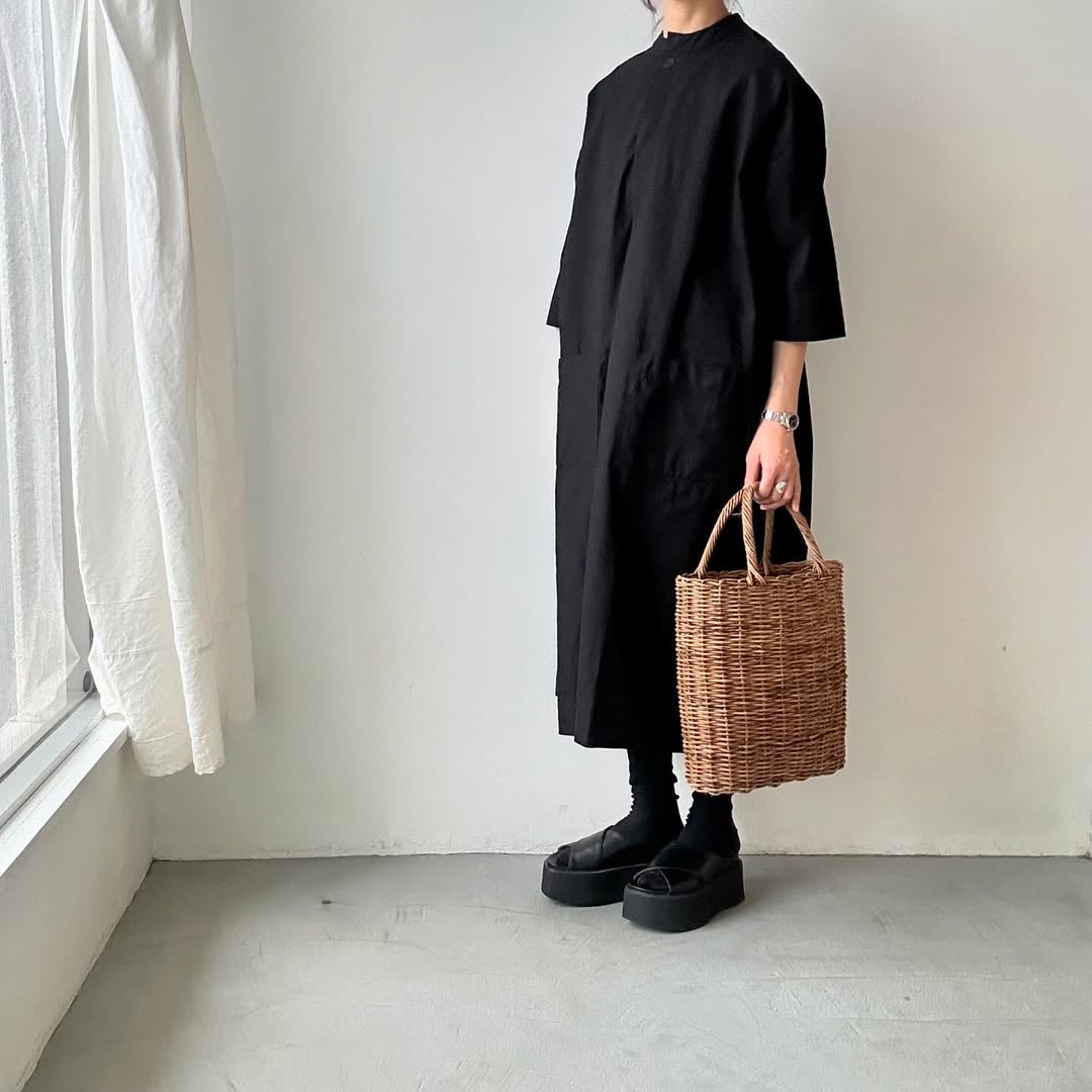 jujudhau デッドストックコットンプルオーバードレス