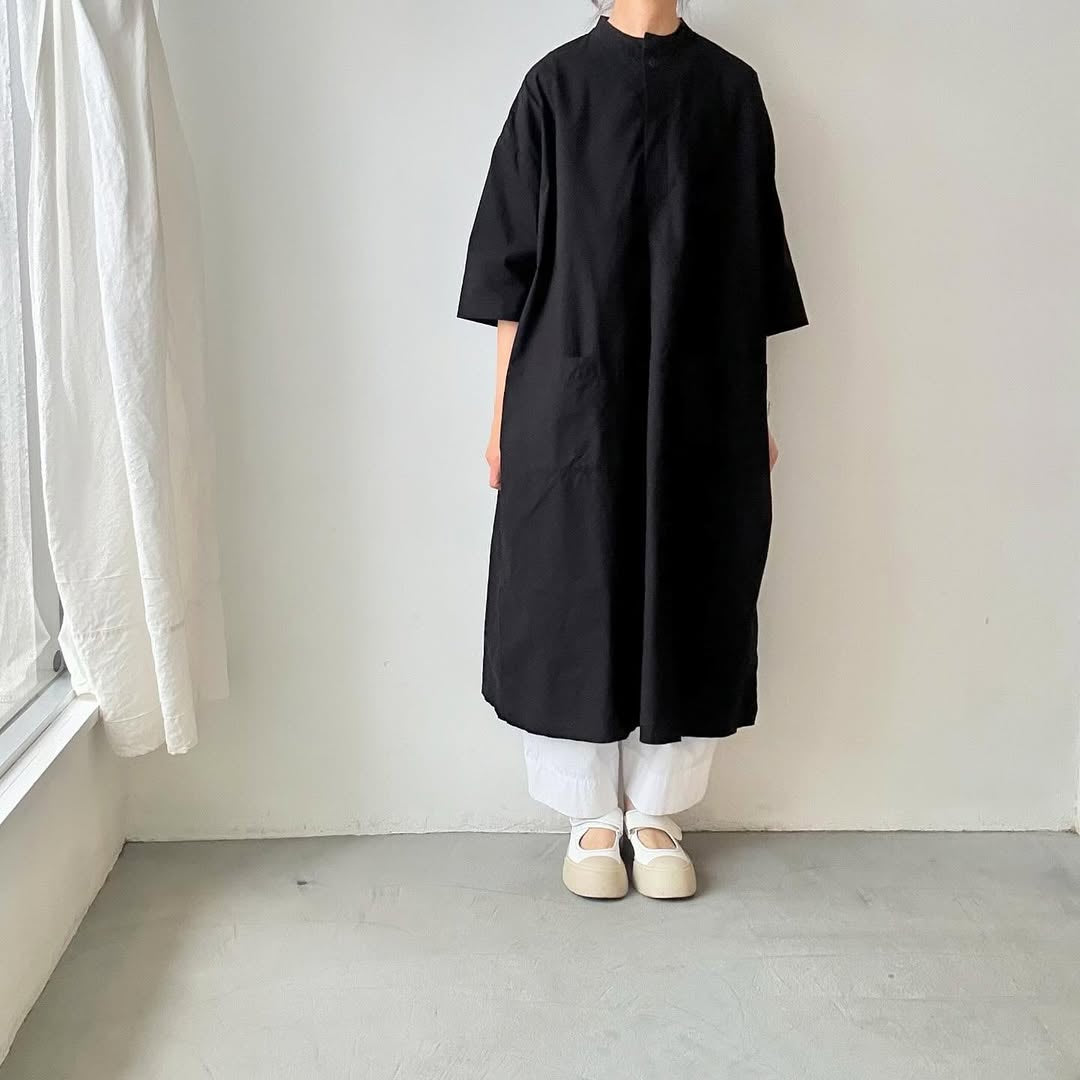 jujudhau デッドストックコットンプルオーバードレス