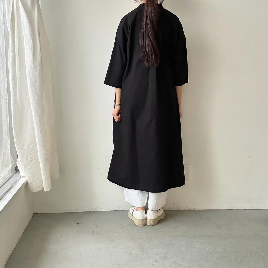 jujudhau デッドストックコットンプルオーバードレス