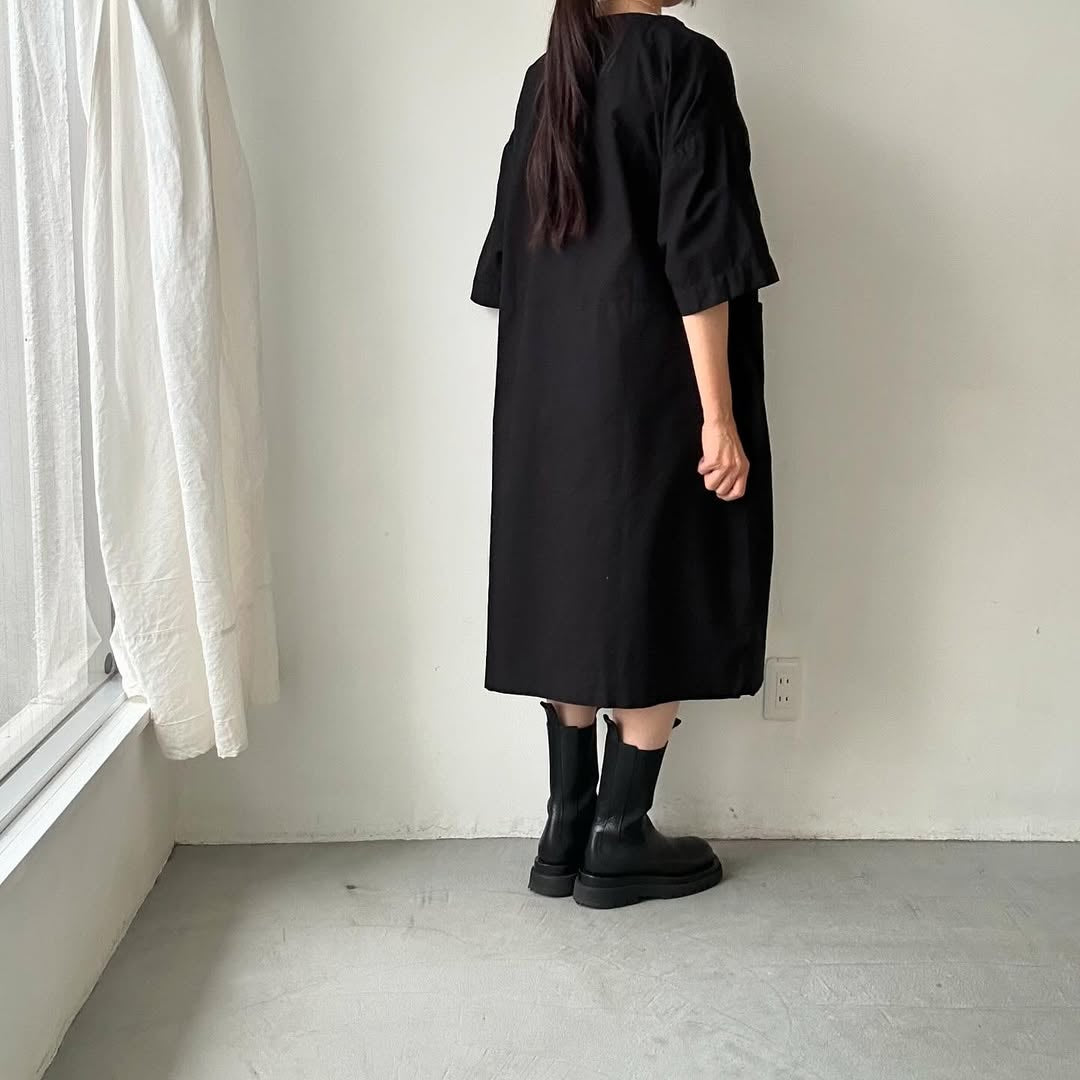 jujudhau デッドストックコットンイージードレス