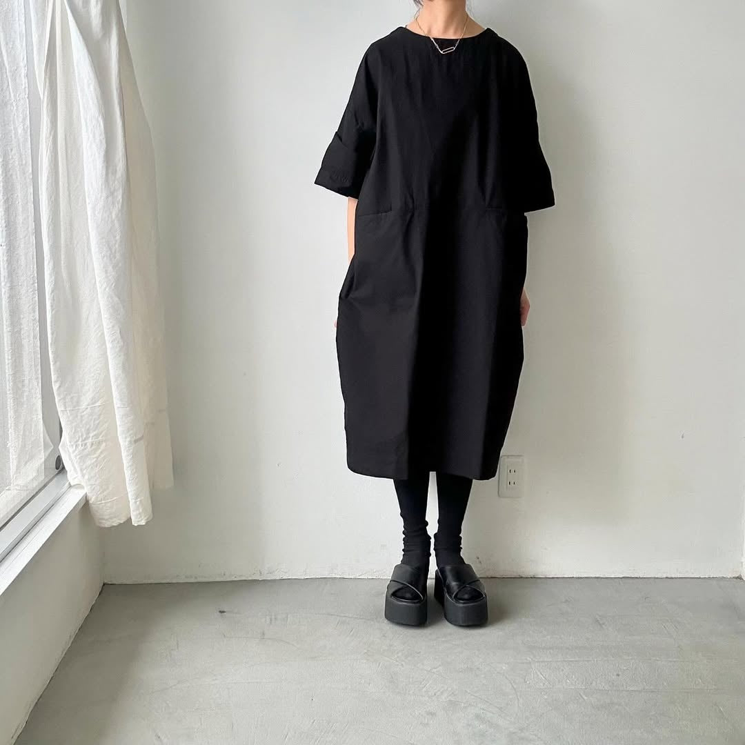jujudhau デッドストックコットンイージードレス
