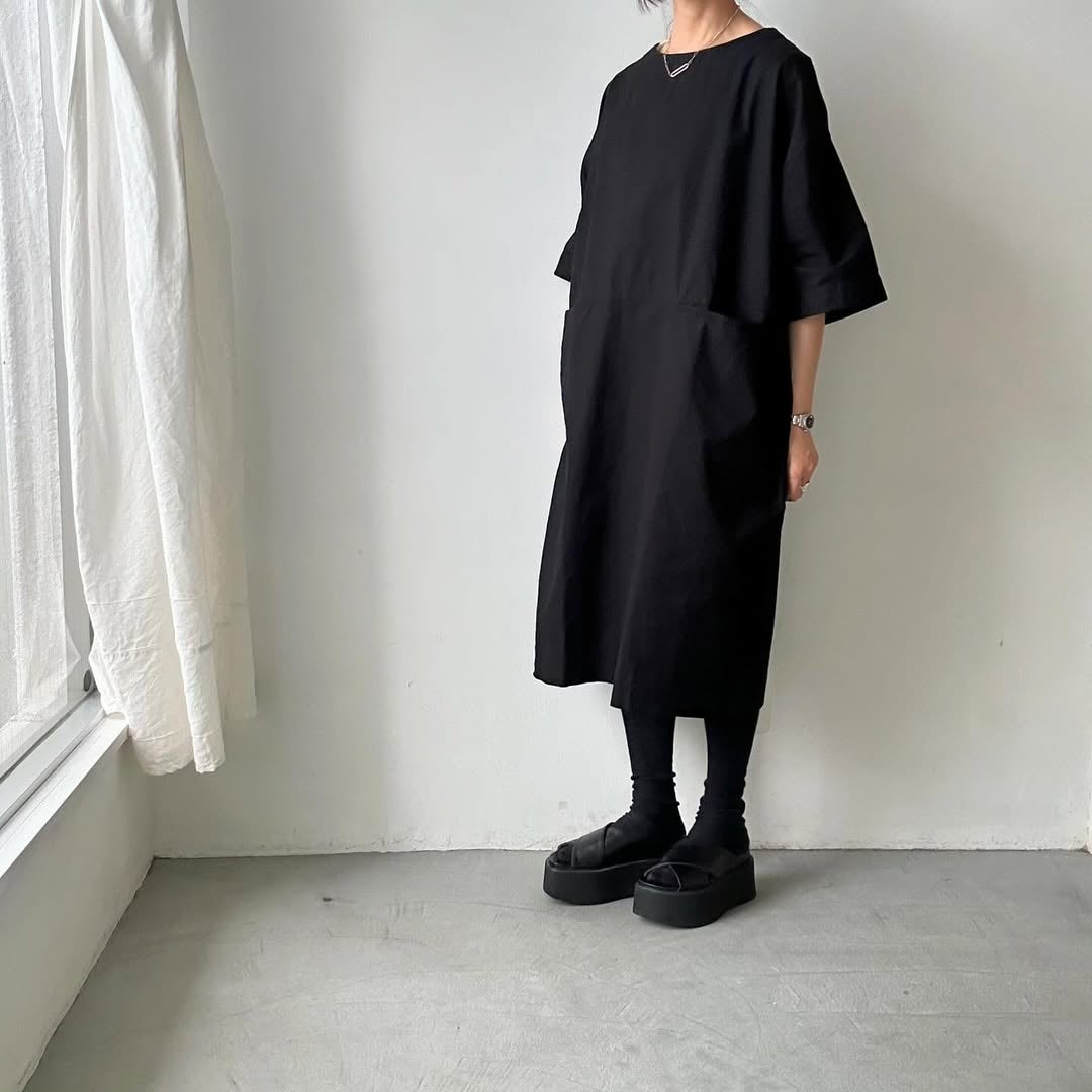 jujudhau デッドストックコットンイージードレス
