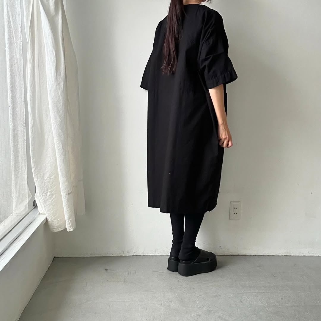 jujudhau デッドストックコットンイージードレス