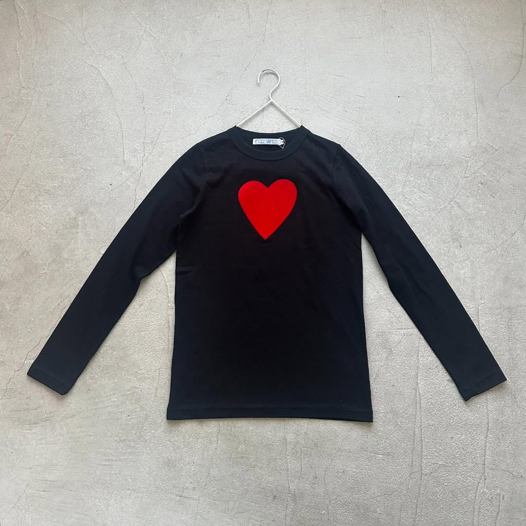R&D.M.Co ハート長袖Tシャツ
