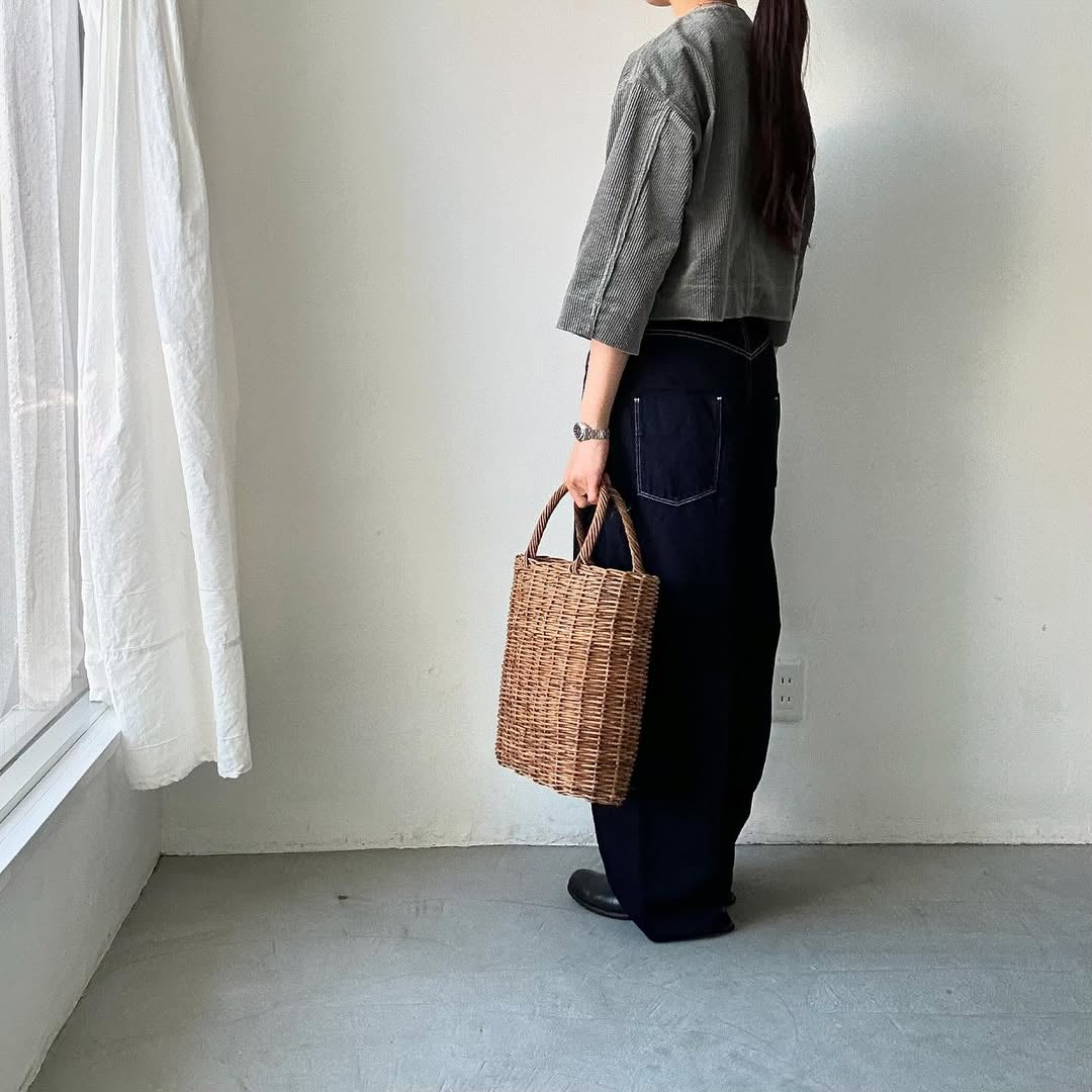 R&D.M.Co コーデュロイワイドスリーブジャケット グレー