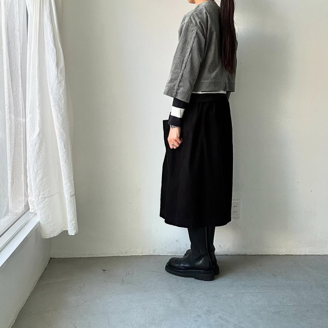 R&D.M.Co コーデュロイワイドスリーブジャケット グレー