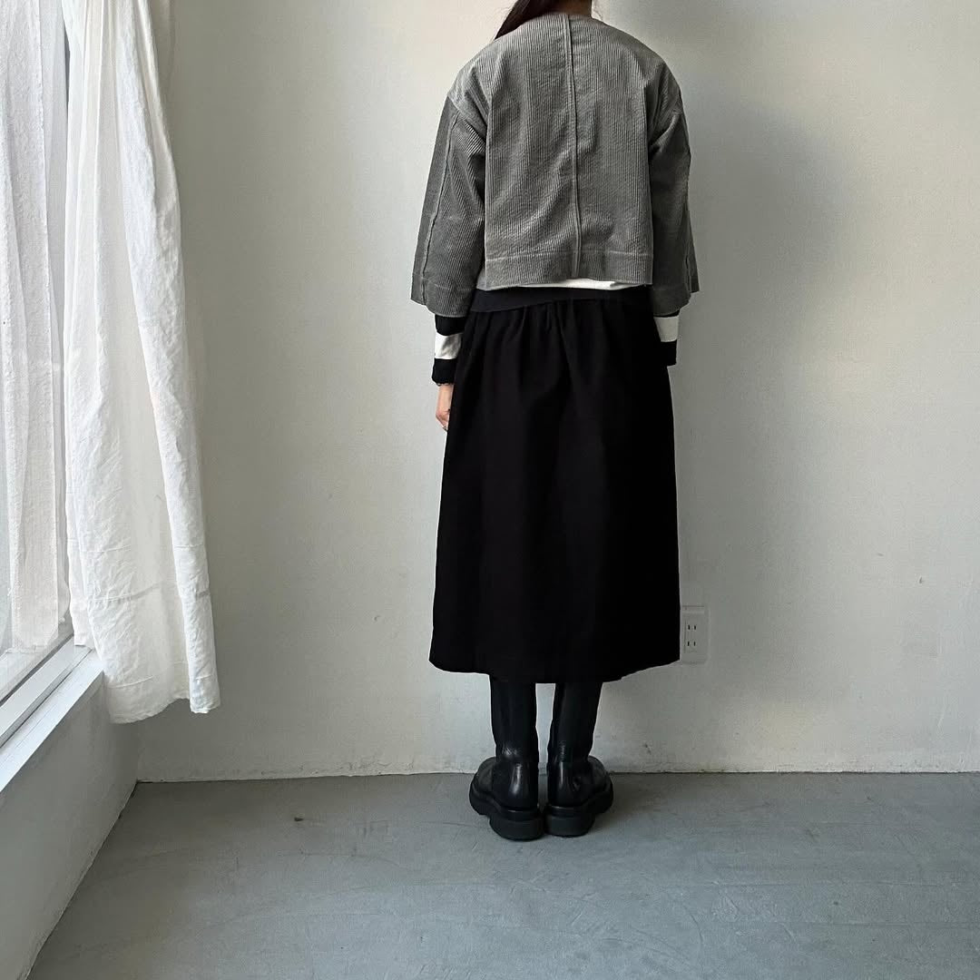 R&D.M.Co コーデュロイワイドスリーブジャケット グレー