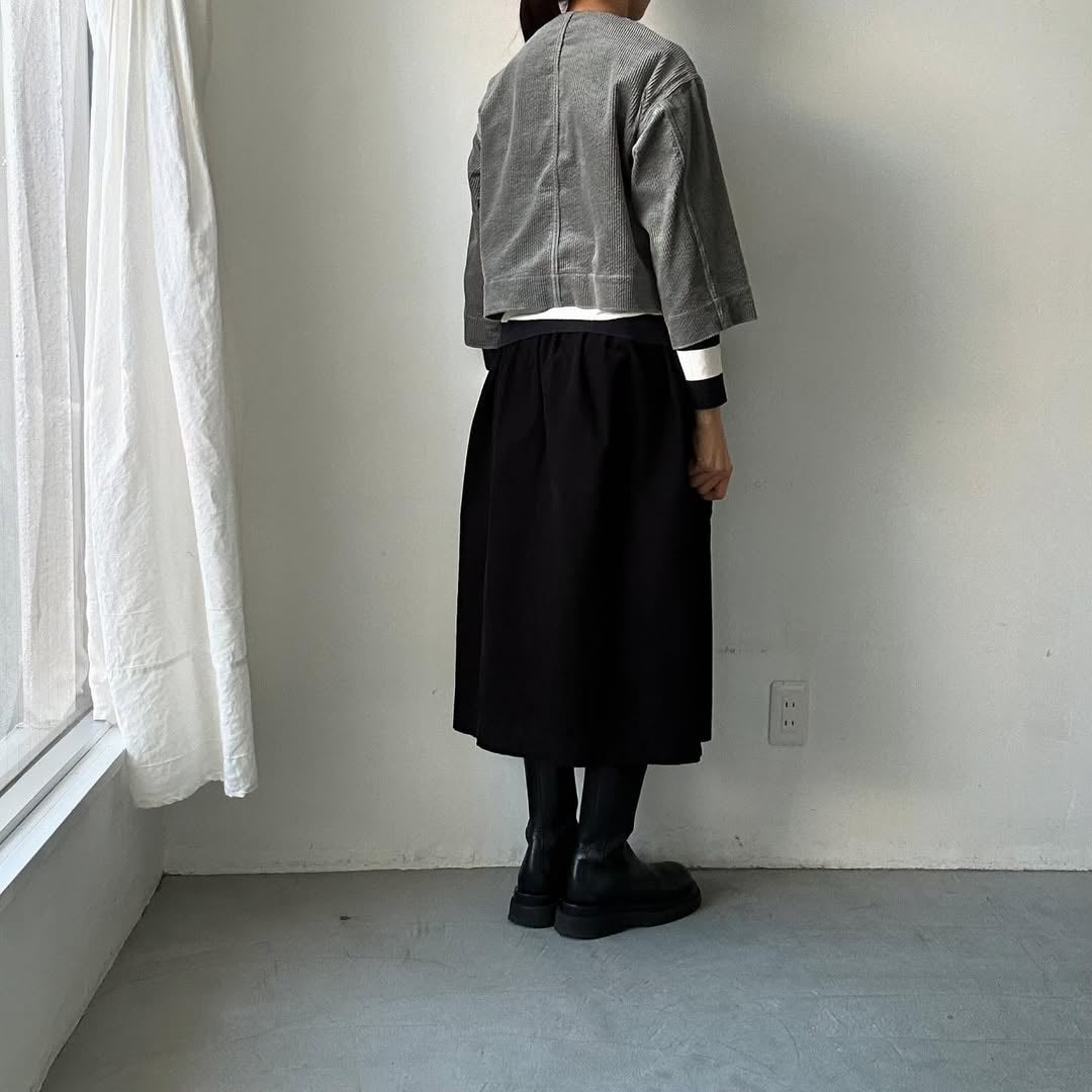 R&D.M.Co コーデュロイワイドスリーブジャケット グレー